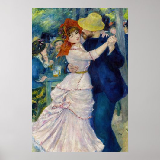 Pierre-Auguste Renoir - Tanz im Bougival Poster (Vorne)