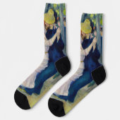 Pierre-Auguste Renoir - Tanz im Bougival Socken (Linkes Detail)