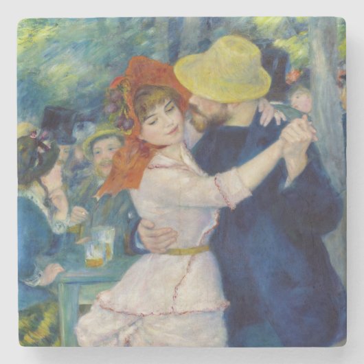 Pierre-Auguste Renoir - Tanz im Bougival Steinuntersetzer (Vorderseite)