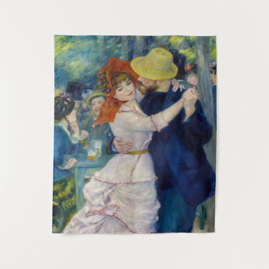 Pierre-Auguste Renoir - Tanz im Bougival Wandteppich (Vorderseite)