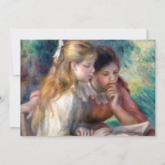 Pierre-Auguste Renoir - The Reading Dankeskarte (Vorderseite)