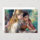 Pierre-Auguste Renoir - The Reading Dankeskarte (Vorne/Hinten)