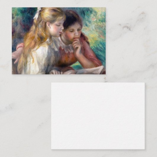 Pierre-Auguste Renoir - The Reading Mitteilungskarte (Vorne/Hinten)