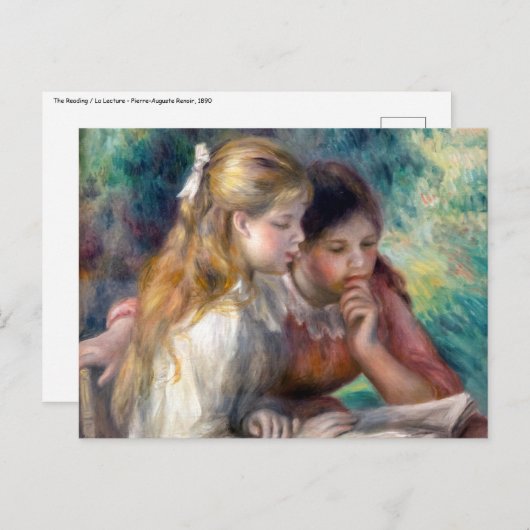 Pierre-Auguste Renoir - The Reading Postkarte (Vorne/Hinten)