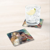 Pierre-Auguste Renoir - The Reading Rechteckiger Pappuntersetzer (Vor Ort)