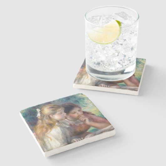 Pierre-Auguste Renoir - The Reading Steinuntersetzer (Seitenansicht)