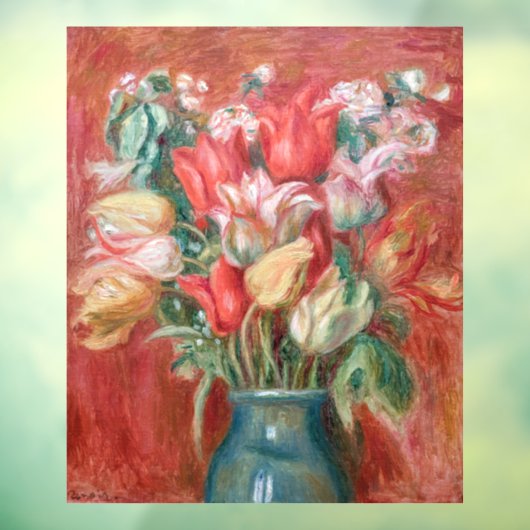 Pierre-Auguste Renoir - Tulip Bouquet Fensteraufkleber (Blatt 3)