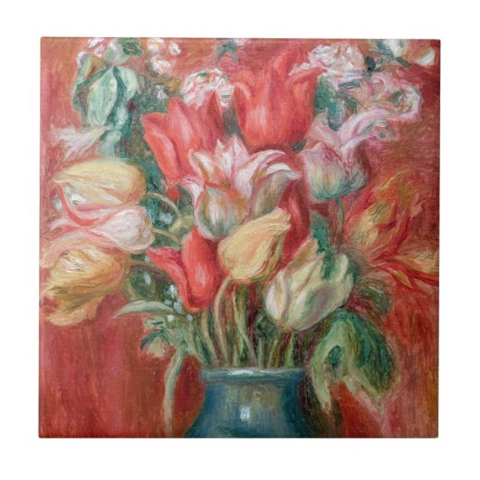 Pierre-Auguste Renoir - Tulip Bouquet Fliese (Vorderseite)