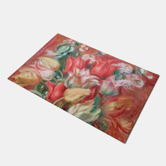 Pierre-Auguste Renoir - Tulip Bouquet Fußmatte (Schrägansicht)