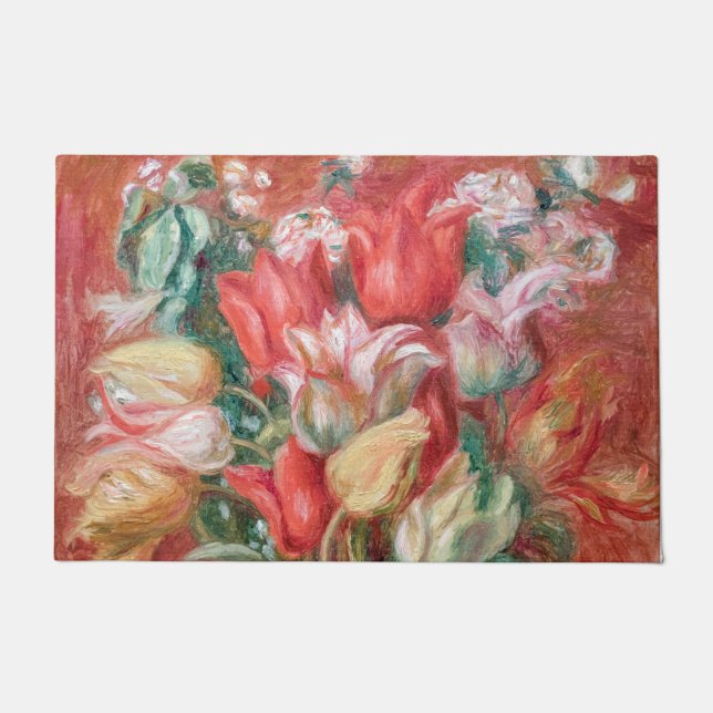 Pierre-Auguste Renoir - Tulip Bouquet Fußmatte (Vorderseite)