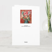 Pierre-Auguste Renoir - Tulip Bouquet Karte (Rückseite)