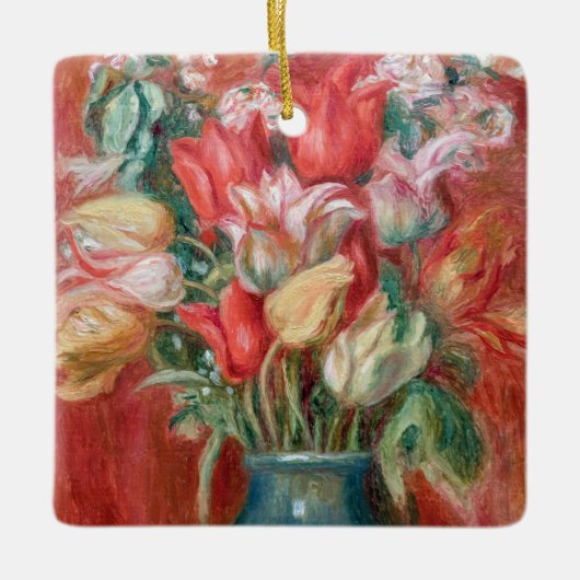 Pierre-Auguste Renoir - Tulip Bouquet Keramikornament (Vorderseite)