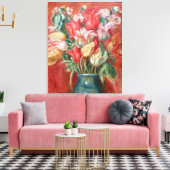 Pierre-Auguste Renoir - Tulip Bouquet Leinwanddruck (Insitu (Wohnzimmer))