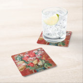 Pierre-Auguste Renoir - Tulip Bouquet Rechteckiger Pappuntersetzer (Vor Ort)