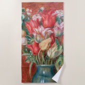 Pierre-Auguste Renoir - Tulip Bouquet Strandtuch (Vorderseite)