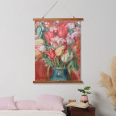 Pierre-Auguste Renoir - Tulip Bouquet Wandteppich Mit Holzrahmen (Schlafzimmer)