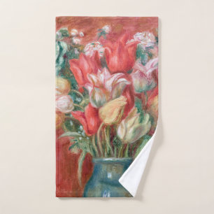 Pierre-Auguste Renoir - Tulpenstrauß Badhandtuch Set