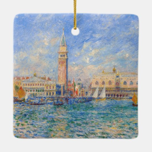 Pierre-Auguste Renoir - Venedig, der Dogenpalast Keramikornament (Rückseite)