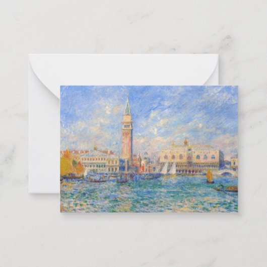 Pierre-Auguste Renoir - Venedig, der Dogenpalast Mitteilungskarte (Rückseite)