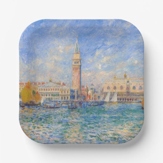 Pierre-Auguste Renoir - Venedig, der Dogenpalast Pappteller (Vorderseite)