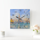 Pierre-Auguste Renoir - Venedig, der Dogenpalast Quadratische Wanduhr (Zuhause)