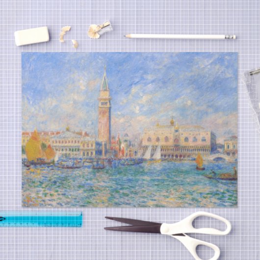 Pierre-Auguste Renoir - Venedig, der Dogenpalast Seidenpapier (Handwerk)