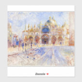 Pierre-Auguste Renoir - Venedig, Piazza San Marco Aufkleber (Blatt)