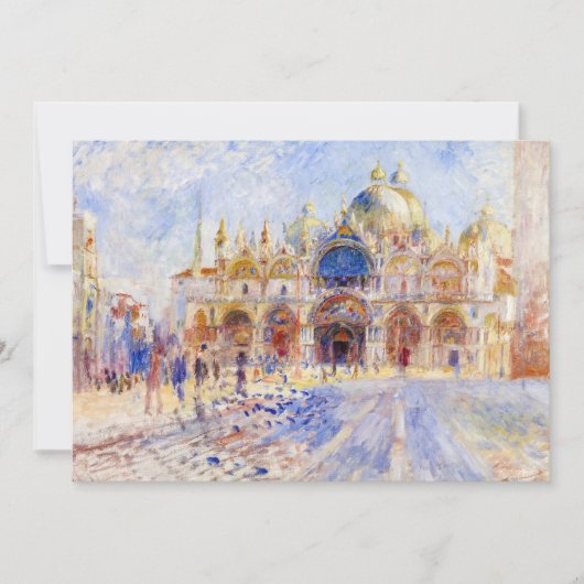 Pierre-Auguste Renoir - Venedig, Piazza San Marco Dankeskarte (Vorderseite)