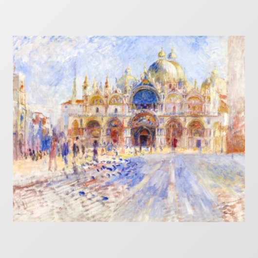 Pierre-Auguste Renoir - Venedig, Piazza San Marco Fensteraufkleber (Blatt)