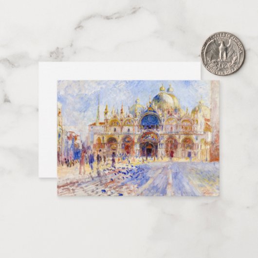 Pierre-Auguste Renoir - Venedig, Piazza San Marco Mitteilungskarte (Vorderseite/Rückseite Beispiel)