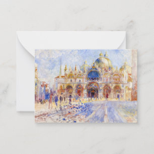 Pierre-Auguste Renoir - Venedig, Piazza San Marco Mitteilungskarte