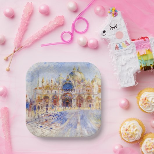 Pierre-Auguste Renoir - Venedig, Piazza San Marco Pappteller (Party)