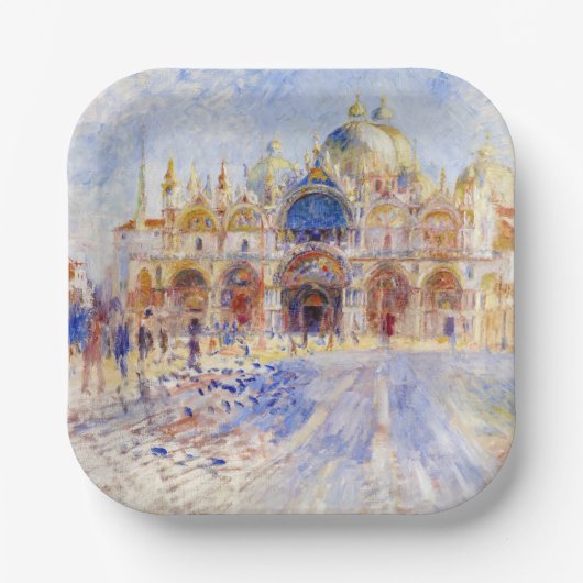 Pierre-Auguste Renoir - Venedig, Piazza San Marco Pappteller (Vorderseite)