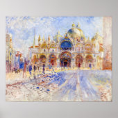 Pierre-Auguste Renoir - Venedig, Piazza San Marco Poster (Vorne)