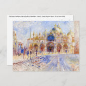 Pierre-Auguste Renoir - Venedig, Piazza San Marco Postkarte (Vorne/Hinten)