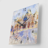 Pierre-Auguste Renoir - Venedig, Piazza San Marco Quadratische Wanduhr (Winkel)