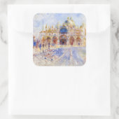 Pierre-Auguste Renoir - Venedig, Piazza San Marco Quadratischer Aufkleber (Tasche)