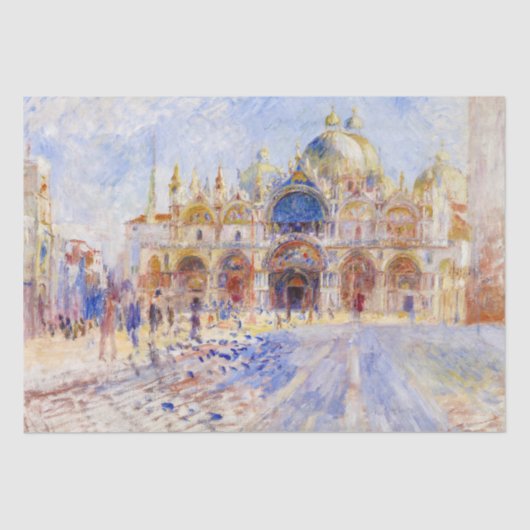 Pierre-Auguste Renoir - Venedig, Piazza San Marco Seidenpapier (Vorderseite)