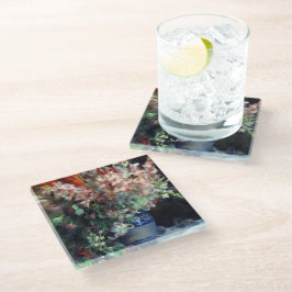 Pierre-Auguste Renoir Vintag Gladioli in einer Vas Glasuntersetzer