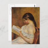 Pierre-Auguste Renoir- Young Girl Reading Postkarte (Vorne/Hinten)