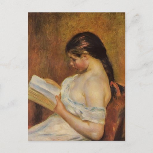 Pierre-Auguste Renoir- Young Girl Reading Postkarte (Vorderseite)