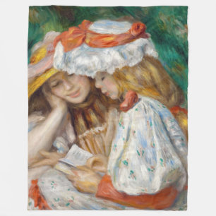 Pierre-Auguste Renoir - Zwei Girls Reading Fleecedecke