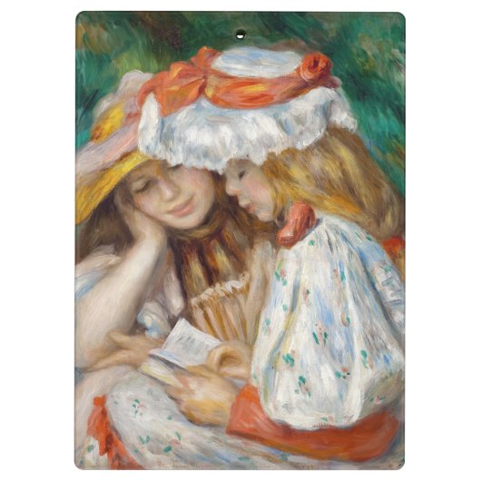 Pierre-Auguste Renoir - Zwei Girls Reading Klemmbrett (Rückseite)