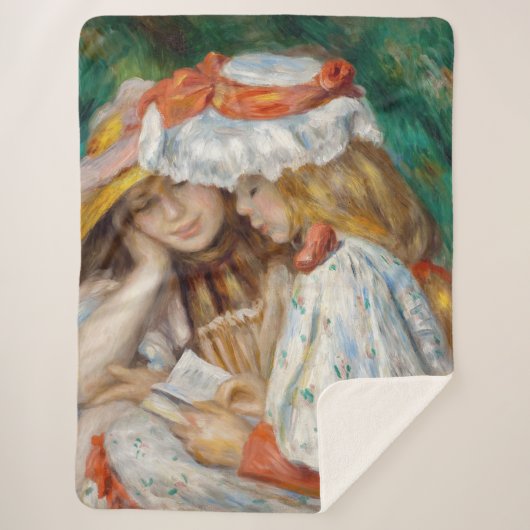 Pierre-Auguste Renoir - Zwei Girls Reading Sherpadecke (Vorderseite)