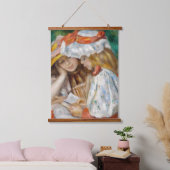 Pierre-Auguste Renoir - Zwei Girls Reading Wandteppich Mit Holzrahmen (Schlafzimmer)