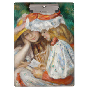 Pierre-Auguste Renoir - Zwei Mädchen beim Lesen Klemmbrett