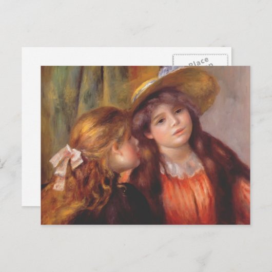 Pierre-Auguste Renoir - Zwei Mädchen Postkarte (Vorne/Hinten)
