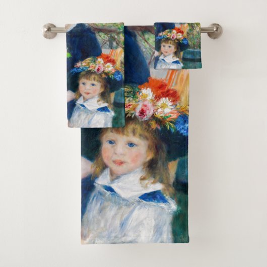 Pierre-Auguste Renoir - Zwei Schwestern auf der Te Badhandtuch Set (Insitu)