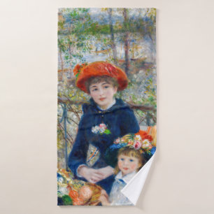 Pierre-Auguste Renoir - Zwei Schwestern auf der Te Badhandtuch Set