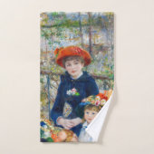 Pierre-Auguste Renoir - Zwei Schwestern auf der Te Badhandtuch Set (Handtuch)